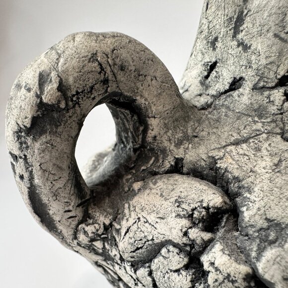 Stan Langtwait Mt St Helen’s Volcanic Ash Sculpted‎ Pottery Brutalist VTG Signed - Picture 7 of 10